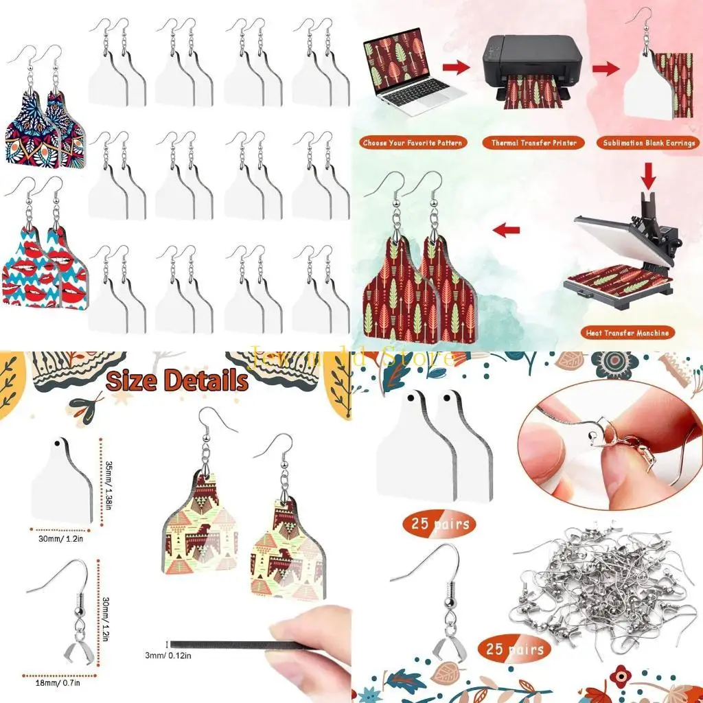 C71B 24 части Сублимация пустые серьги коровь
C71B 24 части Сублимация пустые серьги коровь