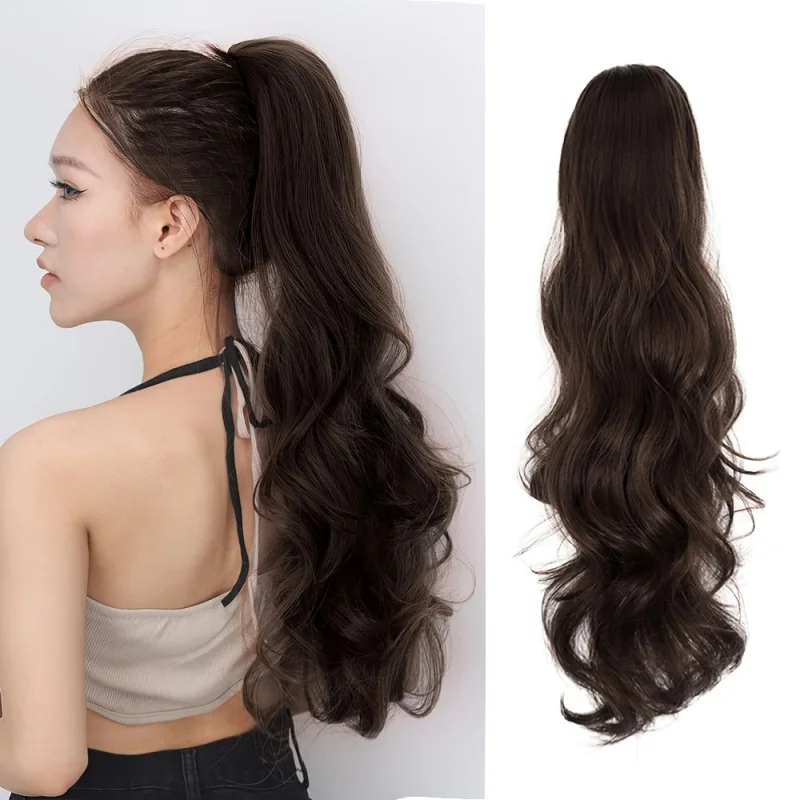 Коричневый зажим для когтей, вьющийся волнистый хвост, синтетическое наращивание для женщин - пушистый головной убор с длинными волосами, объемный волнистый шиньон
Коричневый зажим для когтей, вьющийся волнистый хвост, синтетическое наращивание для женщин - пушистый головной убор с длинными волосами, объемный волнистый шиньон