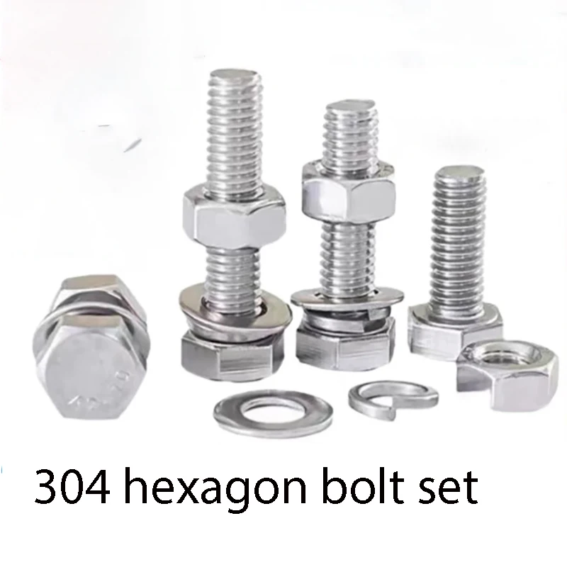 M12 M14 M16 M18 M20 304 stainless steel hexagonal bolt screw and nut set combination
M12 M14 M16 M18 M20 304 stainless steel hexagonal bolt screw and nut set combination