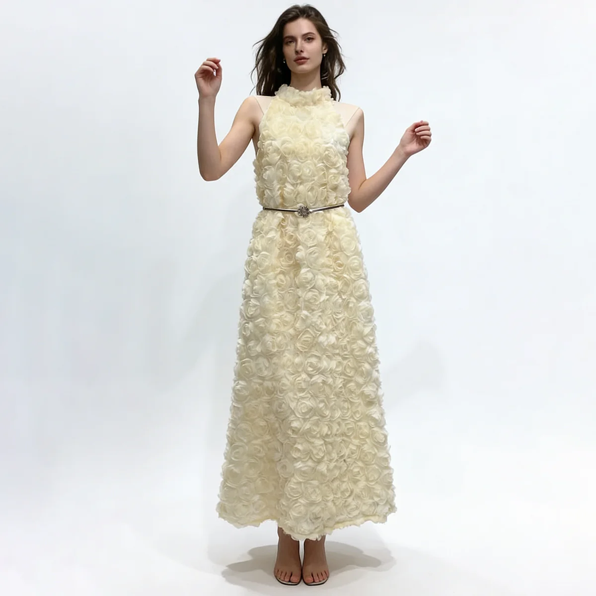 BJTZ 2026 Spring Autumn Women French Style Floral Halter Dress Tie Back Elegant Sweet Midi Dress
BJTZ 2026 Spring Autumn Women French Style Floral Halter Dress Tie Back Elegant Sweet Midi Dress