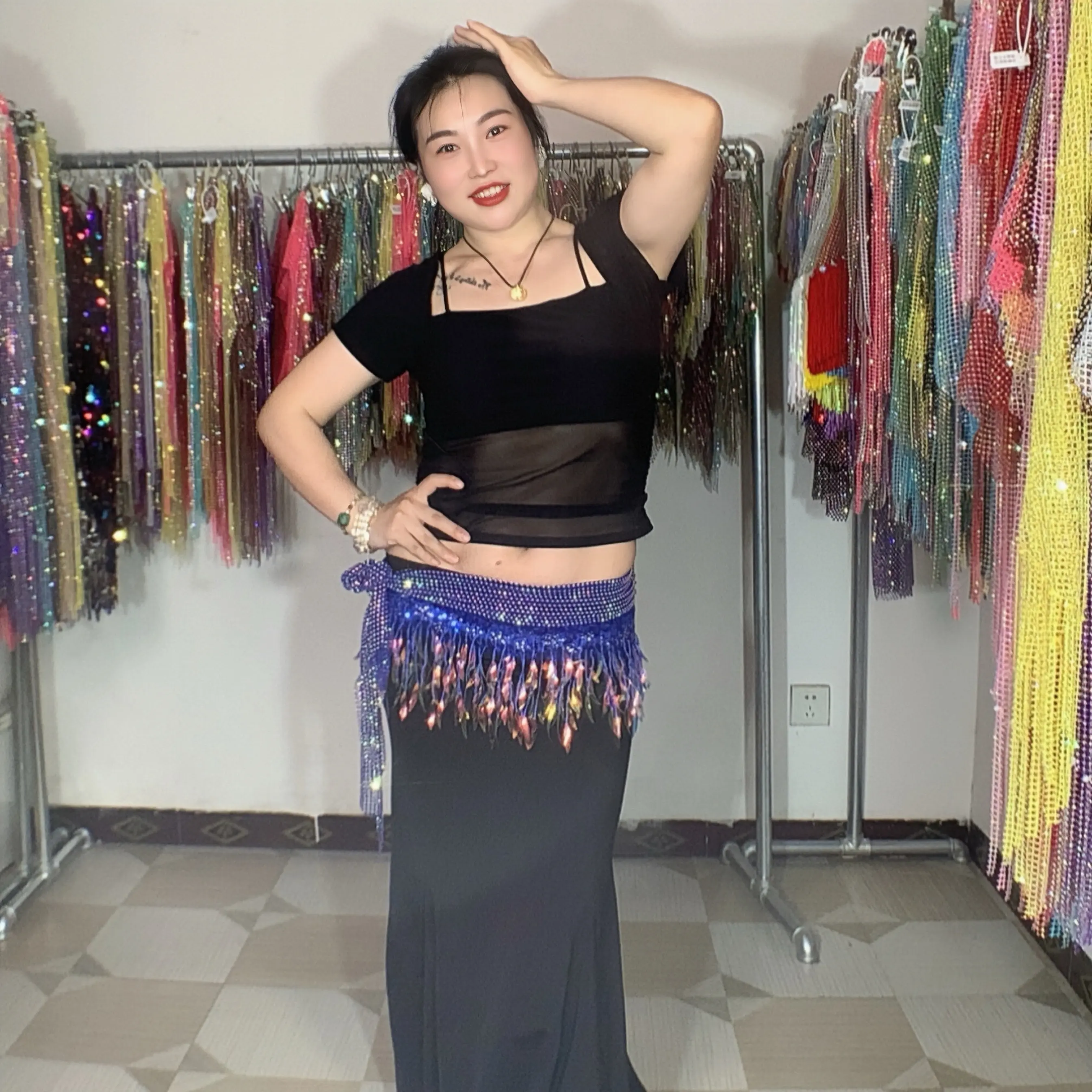 Belly Dance Practice Belt Women's Senior Sequin Tassel Hip Scarf Adult and Children's Oriental Dancing Performance Accessories
Belly Dance Practice Belt Women's Senior Sequin Tassel Hip Scarf Adult and Children's Oriental Dancing Performance Accessories