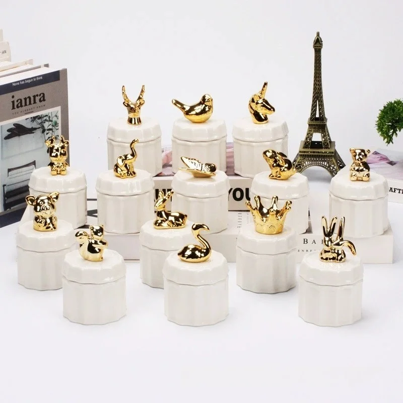 European Storage Jar Ring Storage Jar Crafts Deer Home Decorations Wedding Jewelry Gift Display Box Aromatherapy Box
European Storage Jar Ring Storage Jar Crafts Deer Home Decorations Wedding Jewelry Gift Display Box Aromatherapy Box