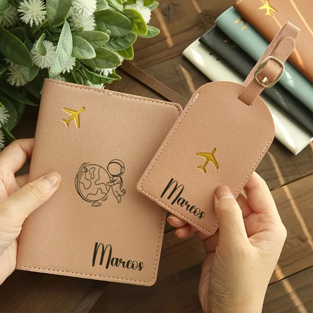 1pc Custom Name Passport Holder and Luggage Tag Set Travel Gift Leather Passport Holder Long Lasting
1pc Custom Name Passport Holder and Luggage Tag Set Travel Gift Leather Passport Holder Long Lasting