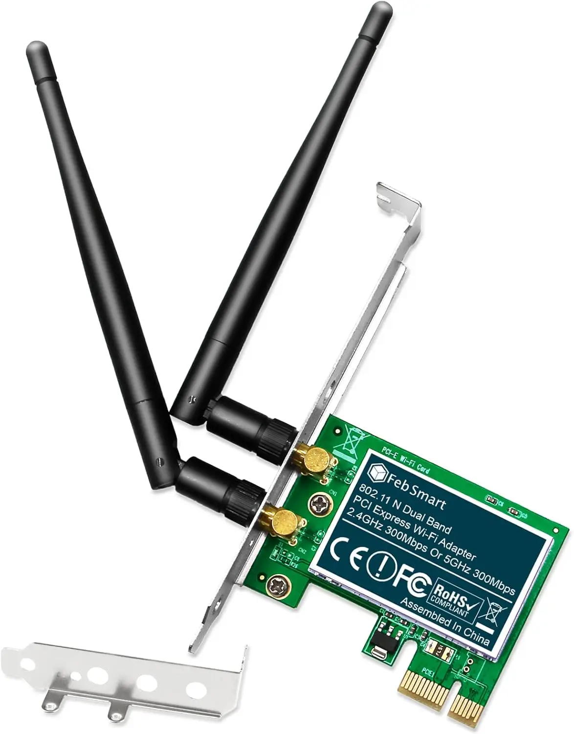 Dual Band 600Mbps PCIe WiFi Adapter for Windows 11/10/8/7/XP, 2x2 MIMO
Dual Band 600Mbps PCIe WiFi Adapter for Windows 11/10/8/7/XP, 2x2 MIMO