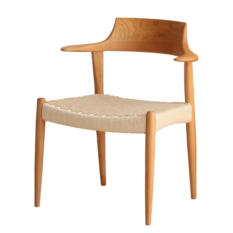 Wabi Sand Wind Medieval Ox Horn Chair Solid Wood Armrest Dining Chair Household Backrest Chair Rope Weaving Solid Wood
Wabi Sand Wind Medieval Ox Horn Chair Solid Wood Armrest Dining Chair Household Backrest Chair Rope Weaving Solid Wood