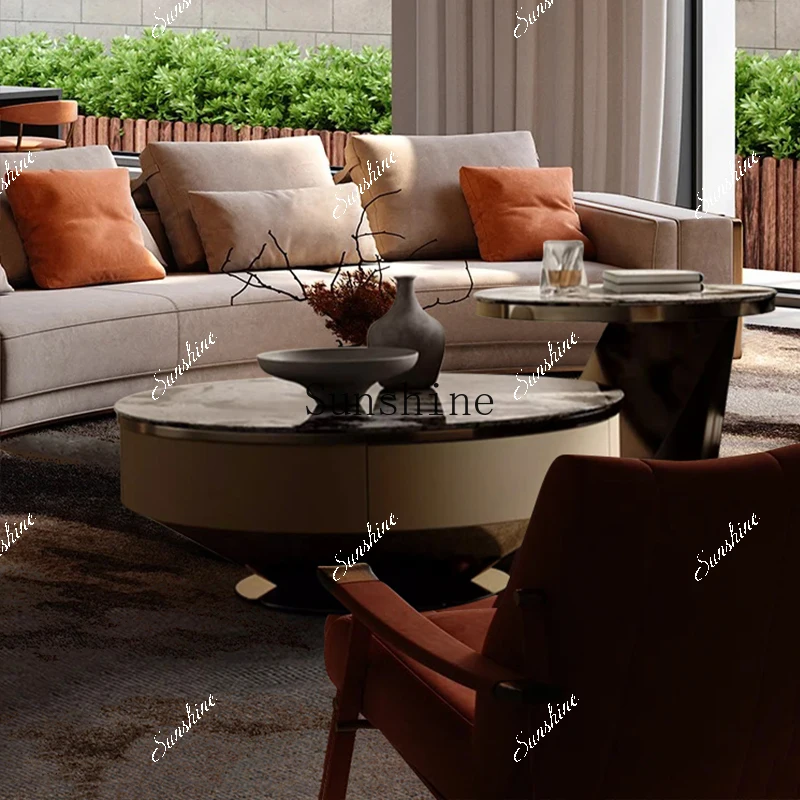 Modern simple light luxury villa small household living room coffee table FT
Modern simple light luxury villa small household living room coffee table FT