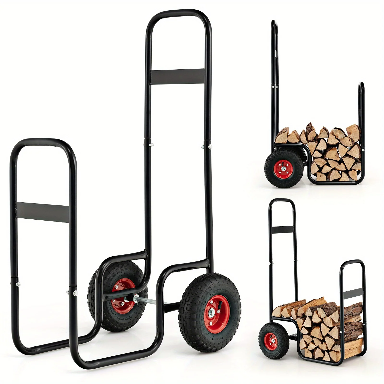Firewood Log Carrier Rack Fireplace Wood Mover Caddy Dolly Cart w/Wheel Outdoor
Firewood Log Carrier Rack Fireplace Wood Mover Caddy Dolly Cart w/Wheel Outdoor