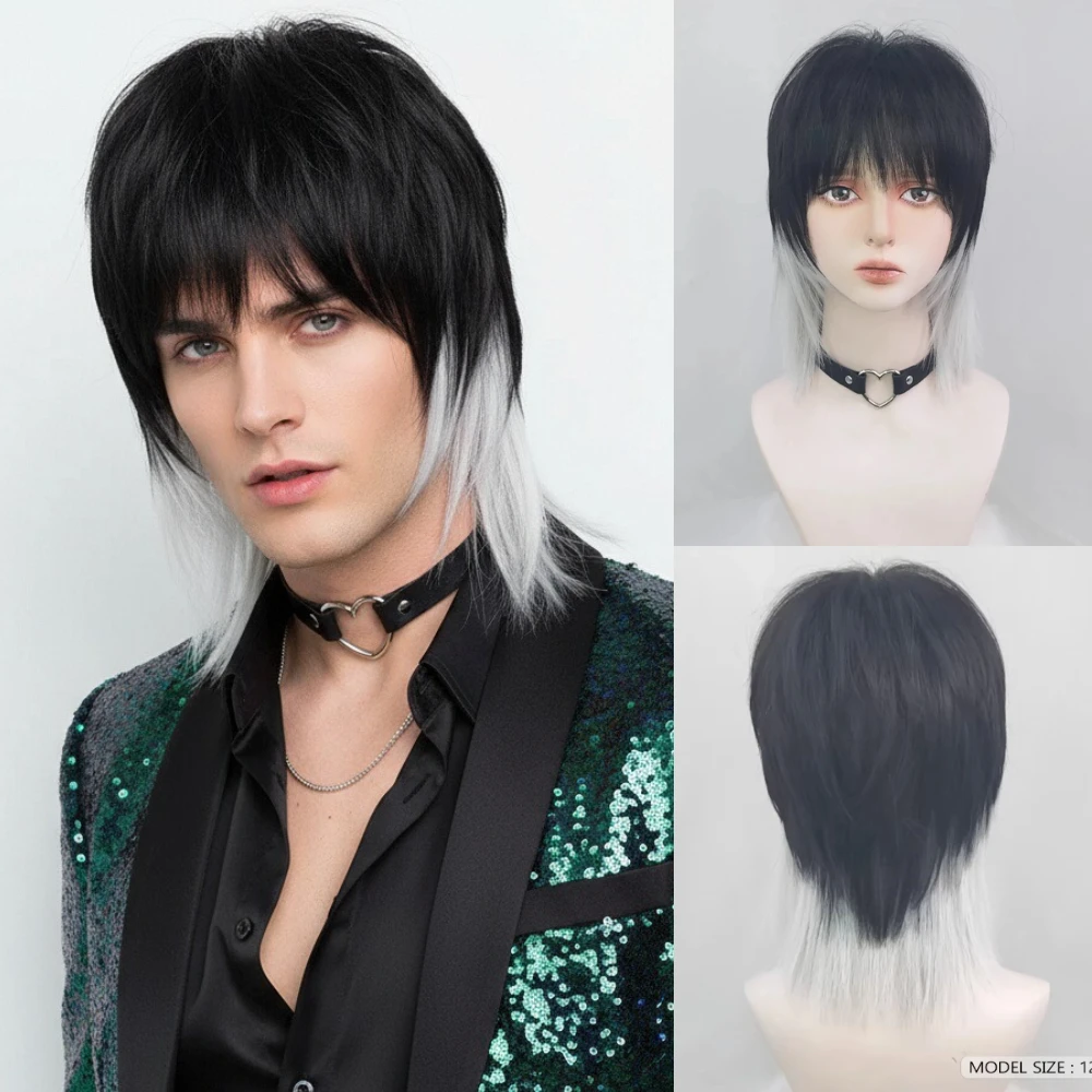 Короткий прямой синтетический парик для косплея с челкой, пушистый мужской черный, серый, омбре, термостойкий парик для повседневной вечеринки
Короткий прямой синтетический парик для косплея с челкой, пушистый мужской черный, серый, омбре, термостойкий парик для повседневной вечеринки