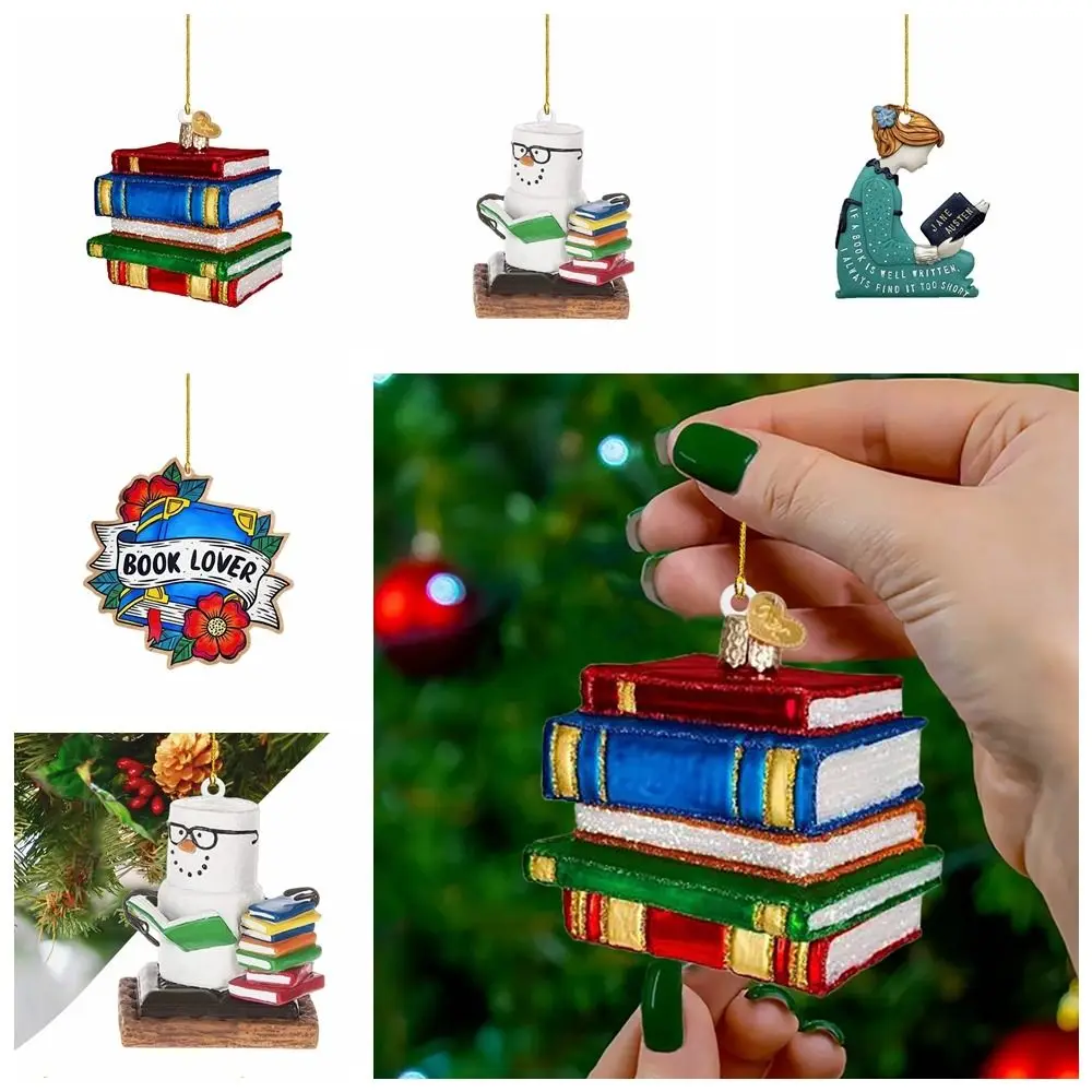 Acrylic Xmas Tree Hanging Pendant Handmade Painted Stain Book Ornament DIY Reader Xmas Book Drop Ornaments Christmas
Acrylic Xmas Tree Hanging Pendant Handmade Painted Stain Book Ornament DIY Reader Xmas Book Drop Ornaments Christmas