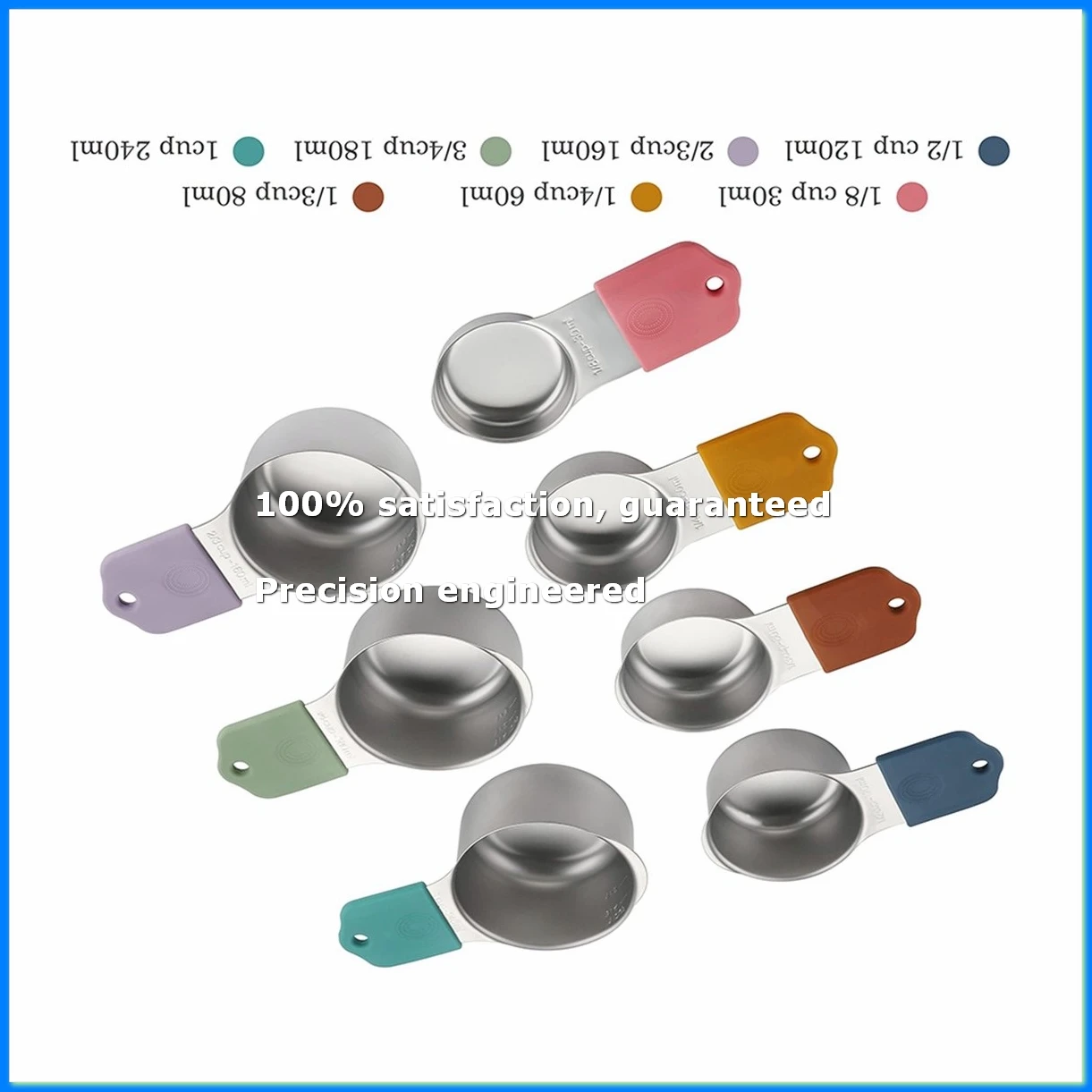 Magnetic Measuring Cups Set Stainless Steel Heavy Duty Metal Measuring Cups for Dry and Liquid Ingredients (Multicolor)-ABYS
Magnetic Measuring Cups Set Stainless Steel Heavy Duty Metal Measuring Cups for Dry and Liquid Ingredients (Multicolor)-ABYS