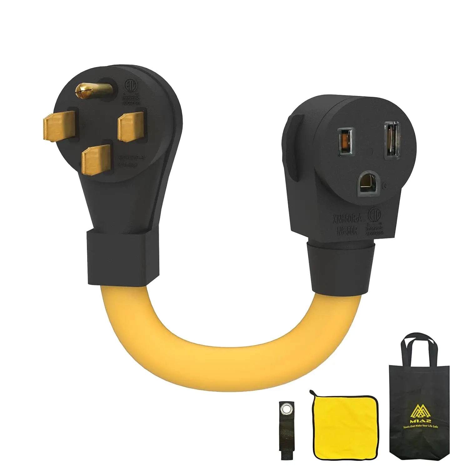 Heavy-Duty Welder Pter Cord, Nema 14-50P Male To 6-50R Female, 50 Amps, Stw 6 Awg, 250V Rv 12500 Watt 12Inch
Heavy-Duty Welder Pter Cord, Nema 14-50P Male To 6-50R Female, 50 Amps, Stw 6 Awg, 250V Rv 12500 Watt 12Inch