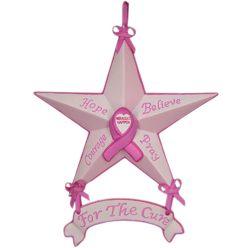 "Breast Cancer Awareness Star Ornaments 6-pack" by Trendy Decor 4U, Ready to Hang
"Breast Cancer Awareness Star Ornaments 6-pack" by Trendy Decor 4U, Ready to Hang