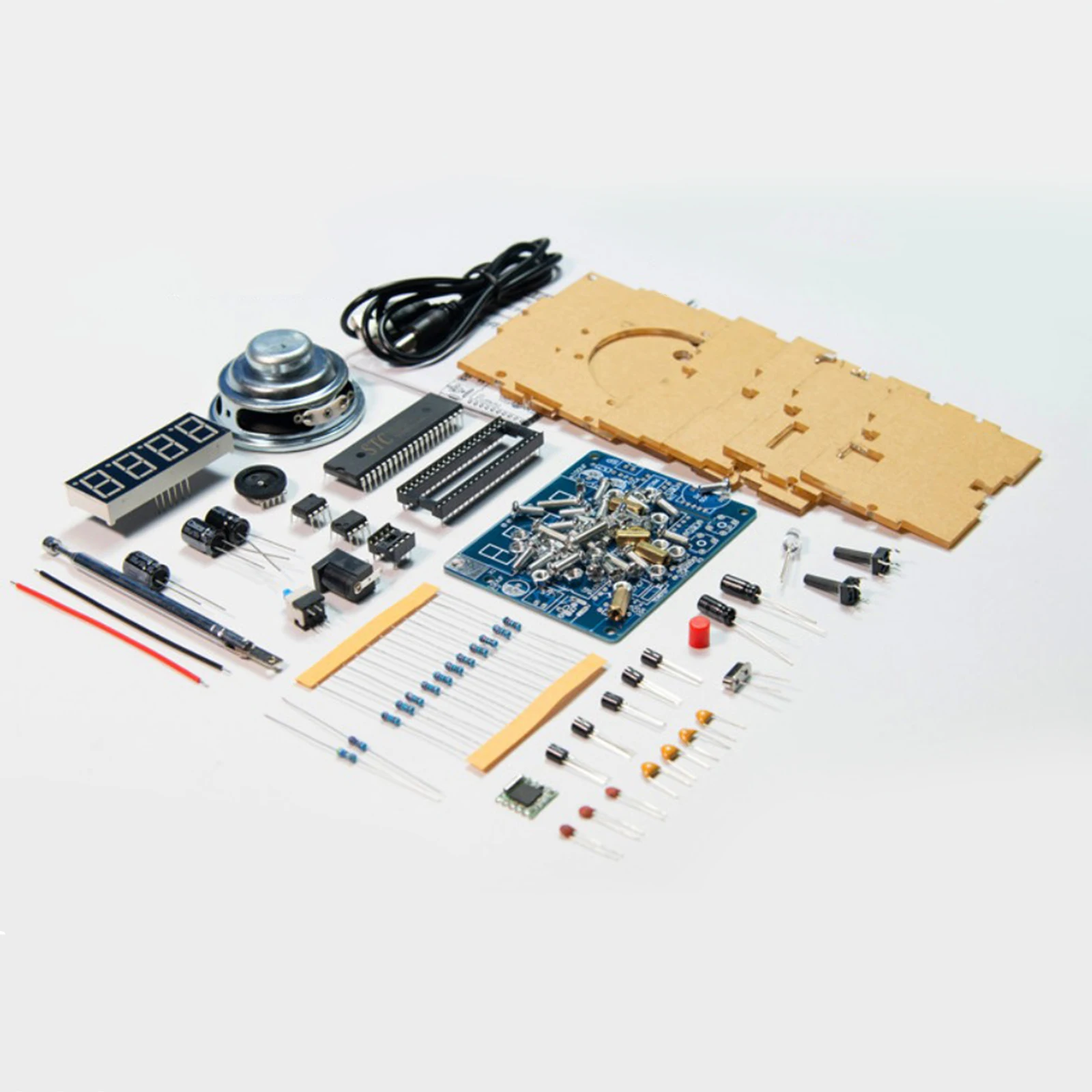 Electronic FM Digital Radio Kit Project Wireless Transparent Shell Soldering
Electronic FM Digital Radio Kit Project Wireless Transparent Shell Soldering