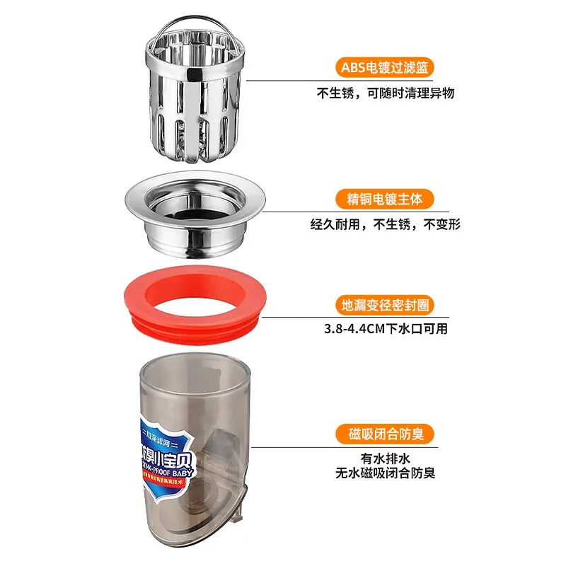 Deodorant floor drain core Sewer deodorant artifact Sewer deodorant anti-odor artifact Bathroom floor drain deodorant core
Deodorant floor drain core Sewer deodorant artifact Sewer deodorant anti-odor artifact Bathroom floor drain deodorant core