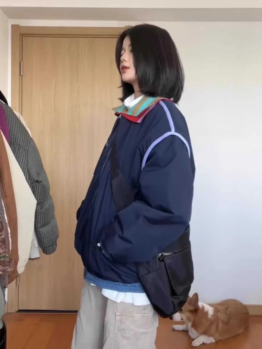 Baseball Jackets Number Womens Autumn-Winter V-Neck Decorated Turtleneck Sherpa Wool Boyfriend Anti-Freezing Fuzzy Ruffles Retro
Baseball Jackets Number Womens Autumn-Winter V-Neck Decorated Turtleneck Sherpa Wool Boyfriend Anti-Freezing Fuzzy Ruffles Retro