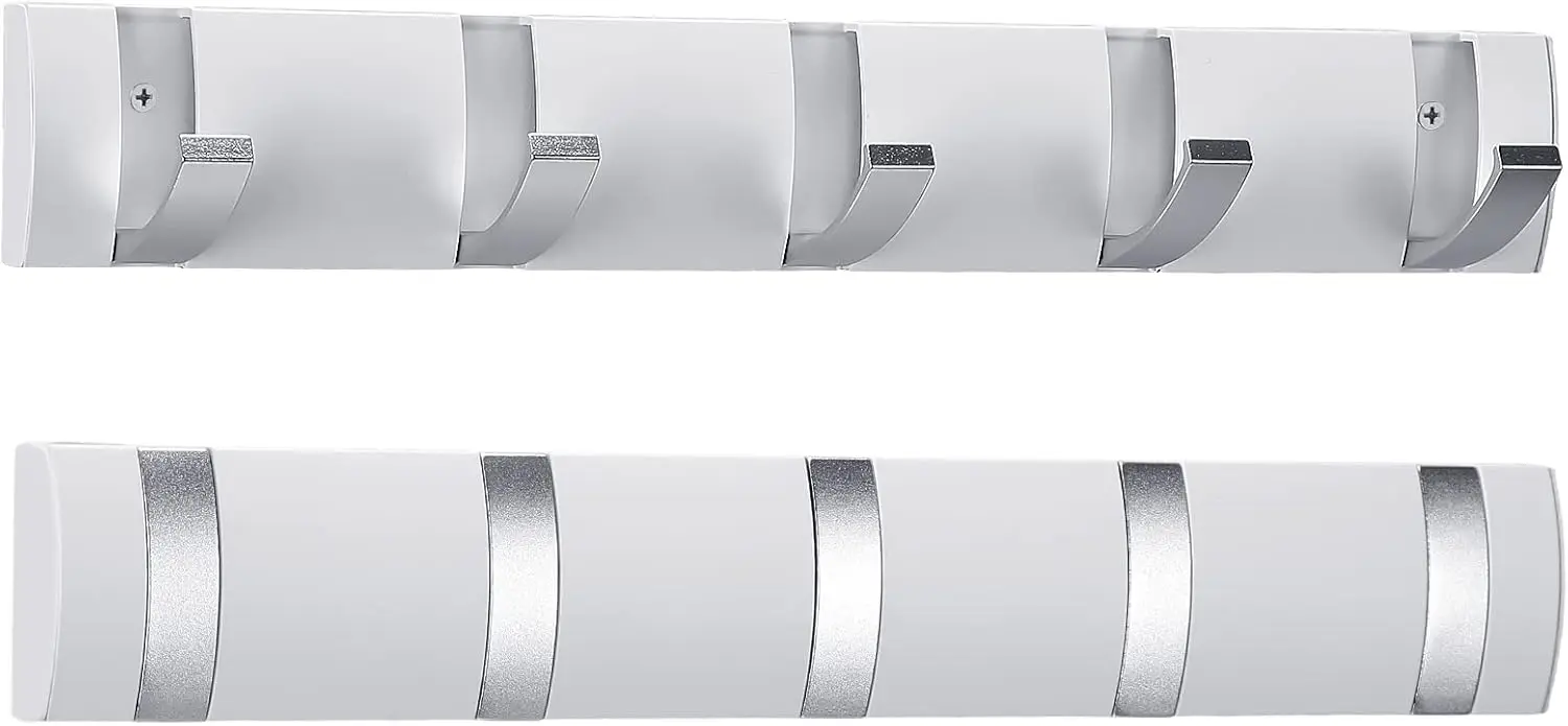 2 Pack Wall Mounted Coat Rack with Retractable Hooks, Aluminum Space Saving Hanger Rail for Entryway Bathroom
2 Pack Wall Mounted Coat Rack with Retractable Hooks, Aluminum Space Saving Hanger Rail for Entryway Bathroom