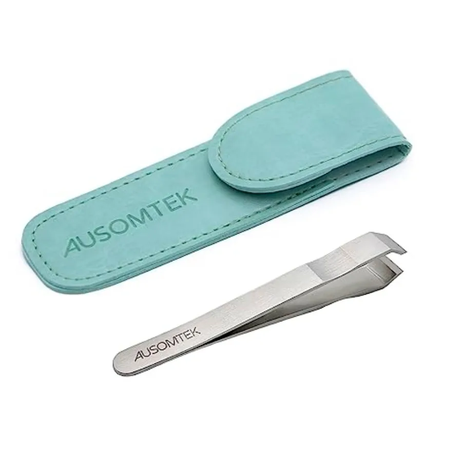 Beard and Hair Plucking Tweezers, Fine Eyebrow Tool, Stainless Steel, 10mm Tip, Anti-Slip Slot Design, Cyan PU Case
Beard and Hair Plucking Tweezers, Fine Eyebrow Tool, Stainless Steel, 10mm Tip, Anti-Slip Slot Design, Cyan PU Case