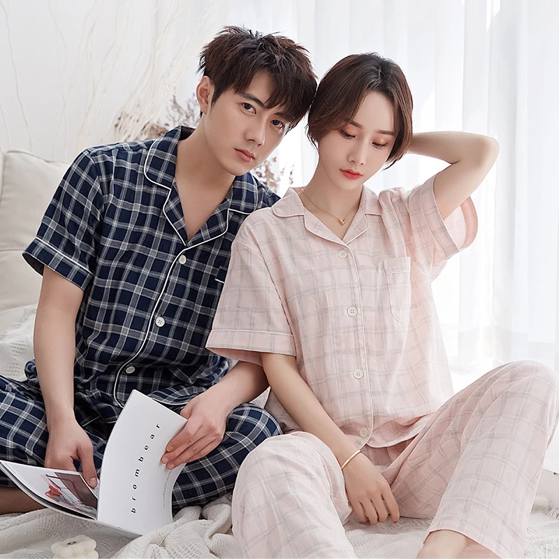 Female Cotton Pajamas Outfits Sleepewear Summer New Short Sleeve Trouser Suits Night Wear Loose 2PCS Pijamas Suit Lounge Wear
Female Cotton Pajamas Outfits Sleepewear Summer New Short Sleeve Trouser Suits Night Wear Loose 2PCS Pijamas Suit Lounge Wear