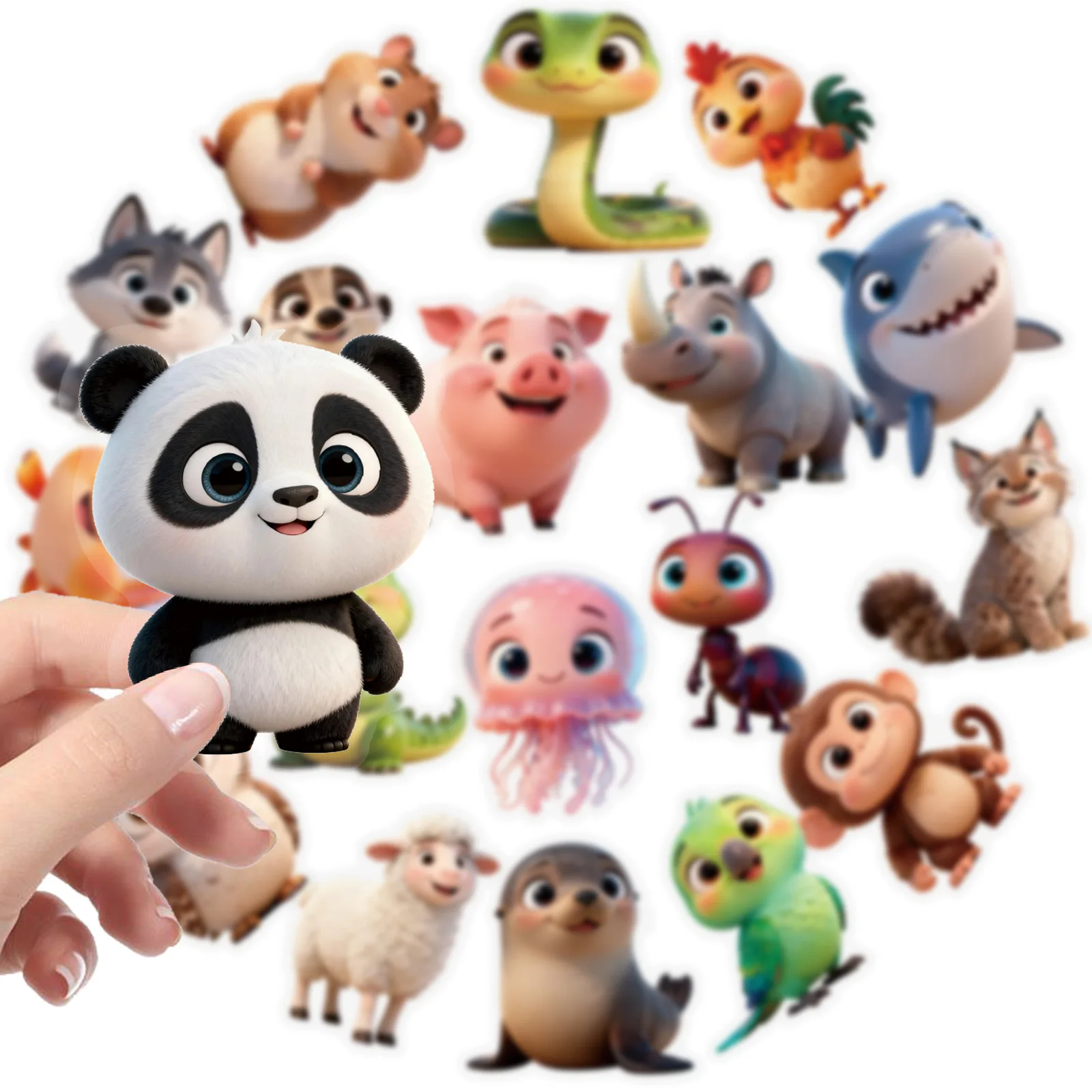 56Pcs Clear PET Cute Animal Stickers 3D Cartoon Waterproof Decals Kids Toy Scrapbook Laptop Water Bottle Luggage Kawaii Decor
56Pcs Clear PET Cute Animal Stickers 3D Cartoon Waterproof Decals Kids Toy Scrapbook Laptop Water Bottle Luggage Kawaii Decor