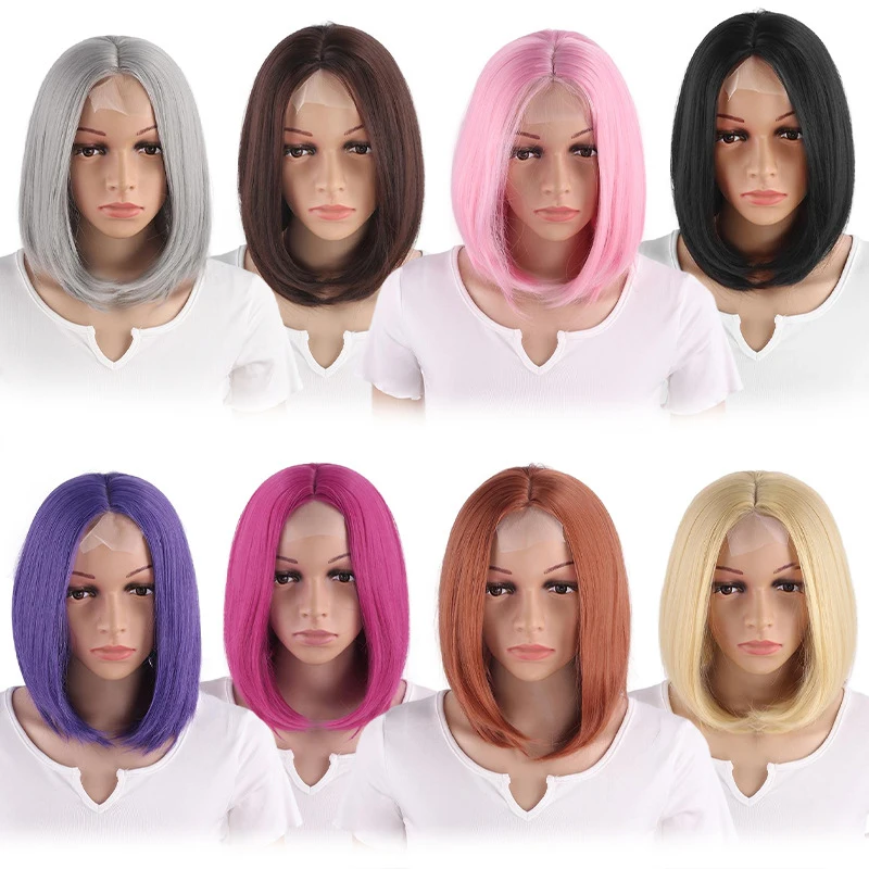 New European and American summer style short bob wig with small lace front
New European and American summer style short bob wig with small lace front