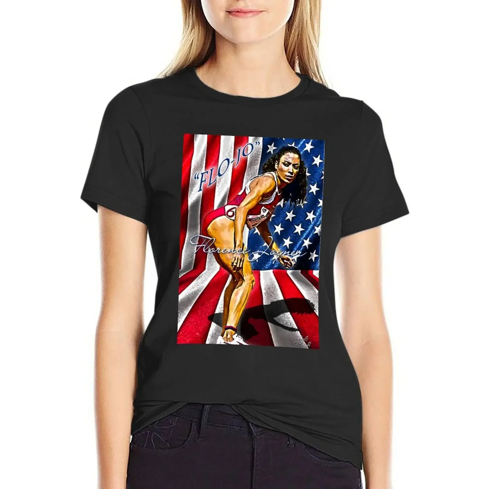 Florence G. Joyner Flo-Jo D-1 Shirt T-Shirt Short sleeve tee blacks funny oversized t shirts for Women
Florence G. Joyner Flo-Jo D-1 Shirt T-Shirt Short sleeve tee blacks funny oversized t shirts for Women