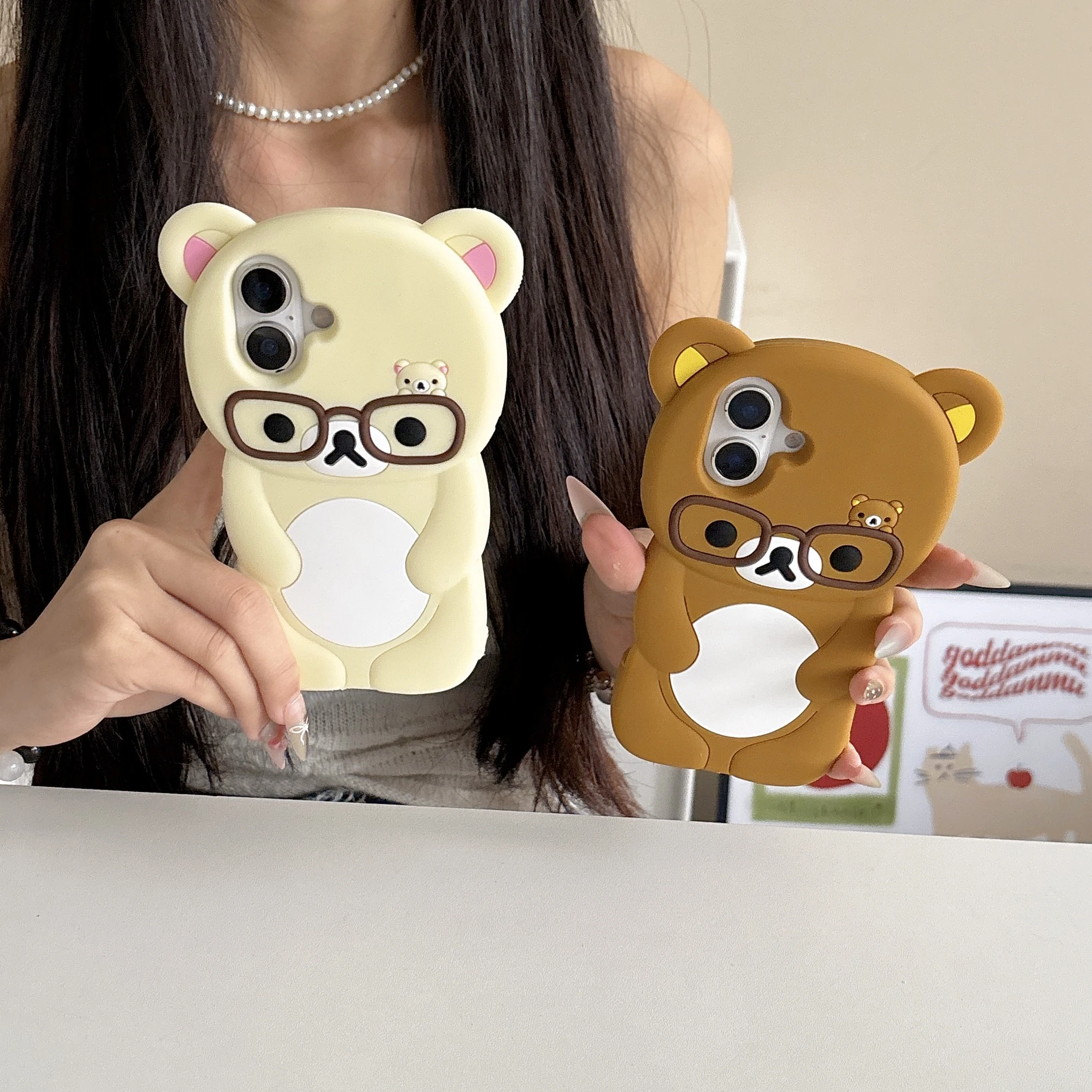Silicone Cartoon Cute Glasses Bear Suitable For Iphone 16 Pro Max Phone Case 11 12 13 14 6 7 8 PLUS X XR XS Max Protective Cover
Silicone Cartoon Cute Glasses Bear Suitable For Iphone 16 Pro Max Phone Case 11 12 13 14 6 7 8 PLUS X XR XS Max Protective Cover