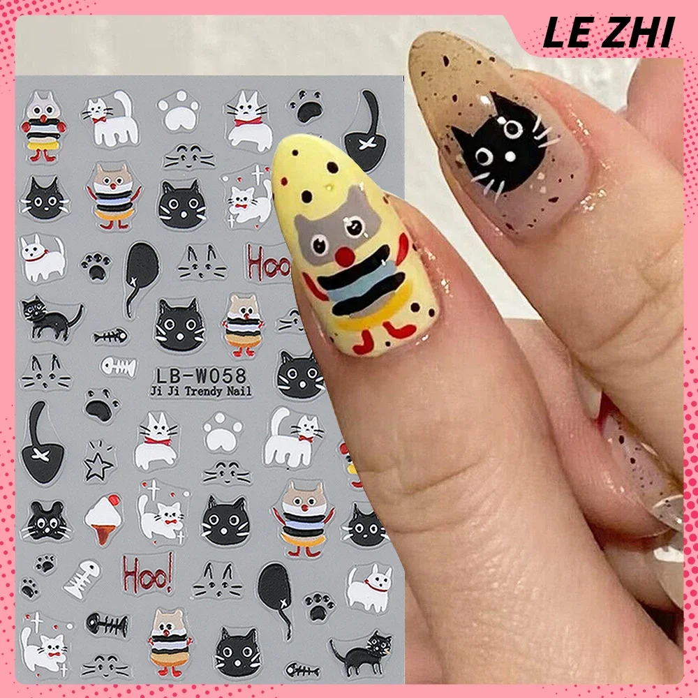 3D Cartoon Cat Nail Stickers Cute Meow Black White Graffiti Nail Decals Child Gifts Diy Charms Manicure Cell Phone Party Sticker
3D Cartoon Cat Nail Stickers Cute Meow Black White Graffiti Nail Decals Child Gifts Diy Charms Manicure Cell Phone Party Sticker