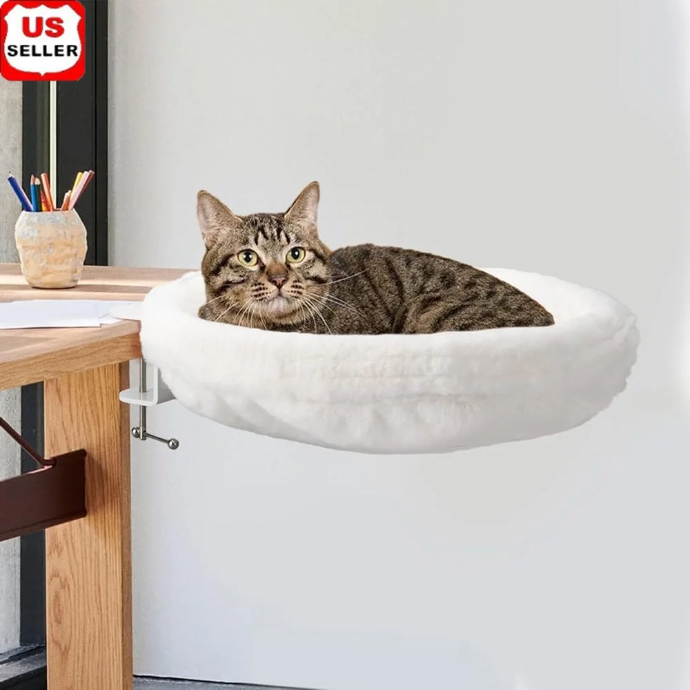 Cat Desk Bed Hammock Shelf Adjustable Indoor Pet Bed Soft Faux Fur Easy Installation Space-Saving Resting Spot Cats
Cat Desk Bed Hammock Shelf Adjustable Indoor Pet Bed Soft Faux Fur Easy Installation Space-Saving Resting Spot Cats
