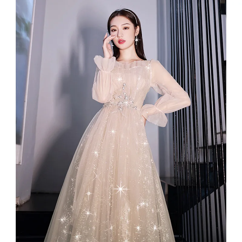 Champagne Sexy Square Collar Lantern Sleeve Back Bandage A-Line Evening Dress Bride Bridesmaid Wedding Tulle Prom Gowns Vestidos
Champagne Sexy Square Collar Lantern Sleeve Back Bandage A-Line Evening Dress Bride Bridesmaid Wedding Tulle Prom Gowns Vestidos