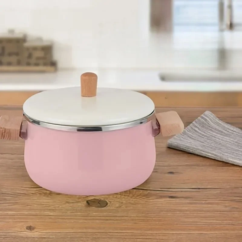 Northern Europ enamel wood handle milk pot soup saucepan thickened noodle general home induction Japanese cooker stew manual pan
Northern Europ enamel wood handle milk pot soup saucepan thickened noodle general home induction Japanese cooker stew manual pan