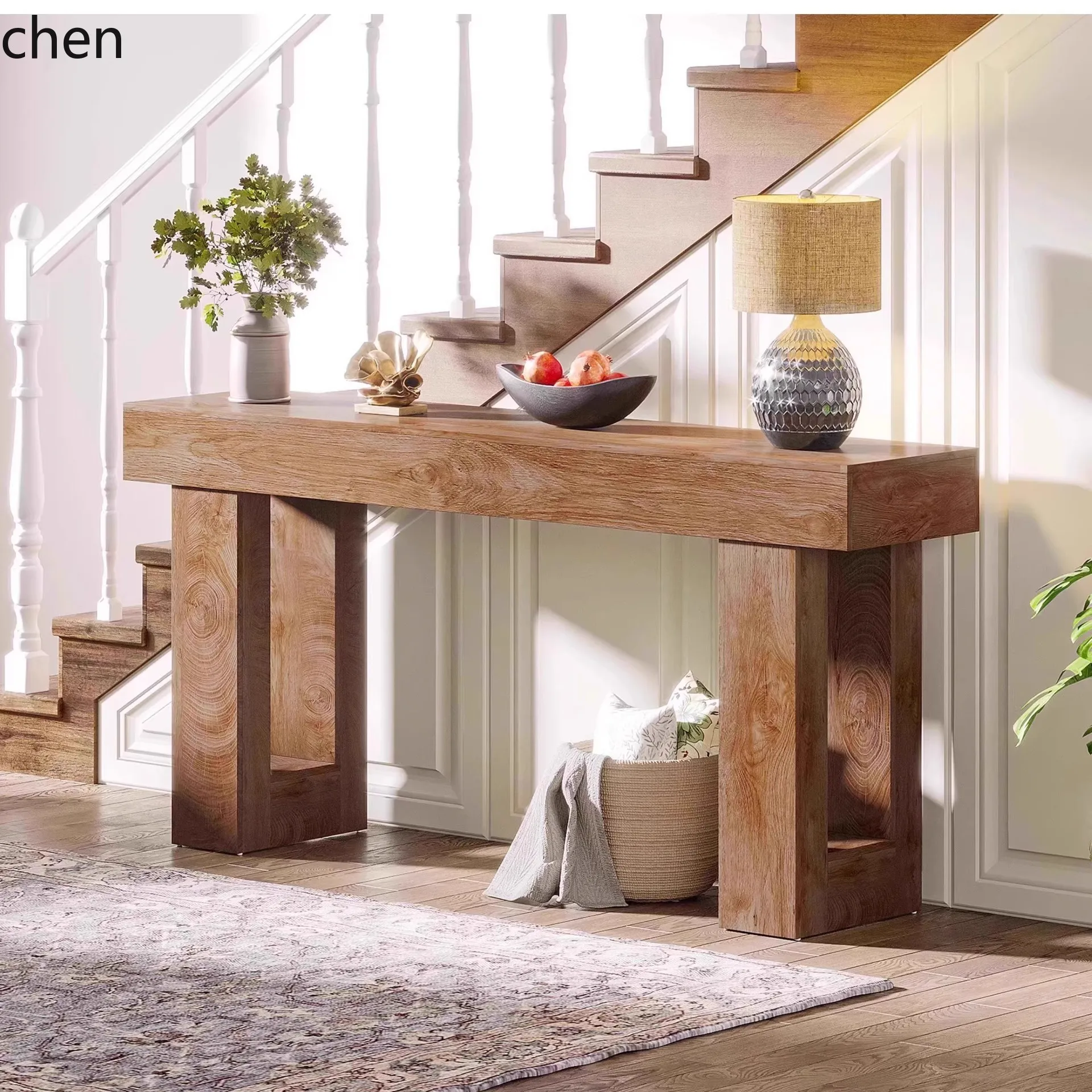 Solid Wood Entryway Table Wall-Mounted Entryway Console Modern Hotel Homestay Decor
Solid Wood Entryway Table Wall-Mounted Entryway Console Modern Hotel Homestay Decor