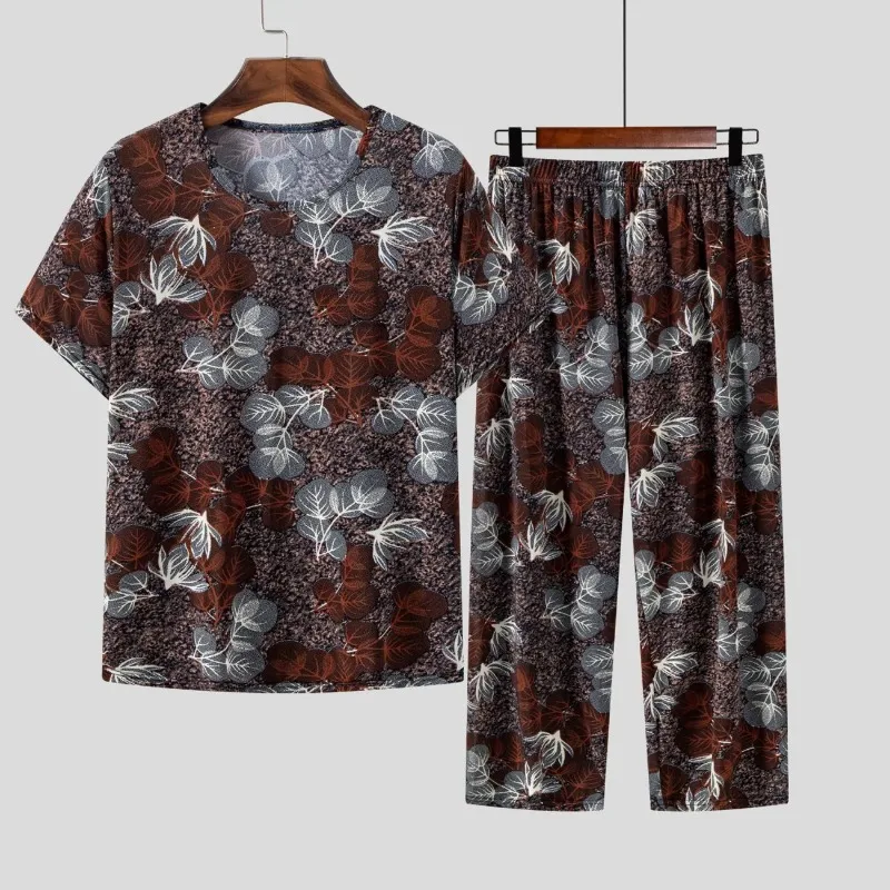 Women's Ice Silk Printed Loungewear Set Short Sleeve Top & Pants Casual Homewear Plus Size
Women's Ice Silk Printed Loungewear Set Short Sleeve Top & Pants Casual Homewear Plus Size