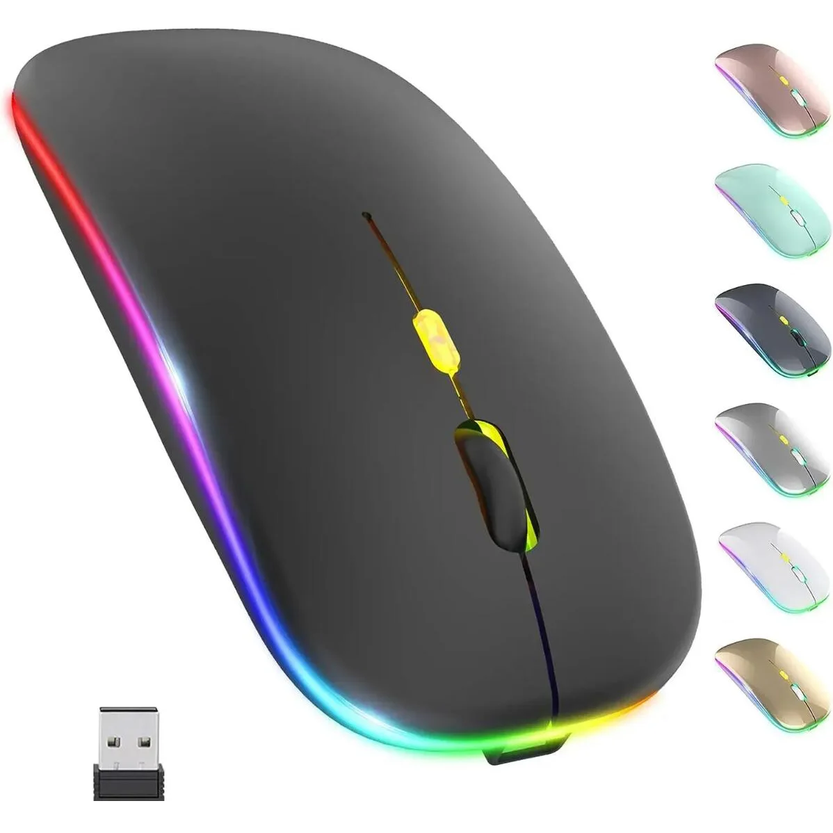 Беспроводная мышь для ноутбука, ПК, Bluetooth, перезаряжаемые мыши RGB, беспроводная компьютерная Бесшумная мышь, эргономичная игровая мышь с подсветкой
Беспроводная мышь для ноутбука, ПК, Bluetooth, перезаряжаемые мыши RGB, беспроводная компьютерная Бесшумная мышь, эргономичная игровая мышь с подсветкой