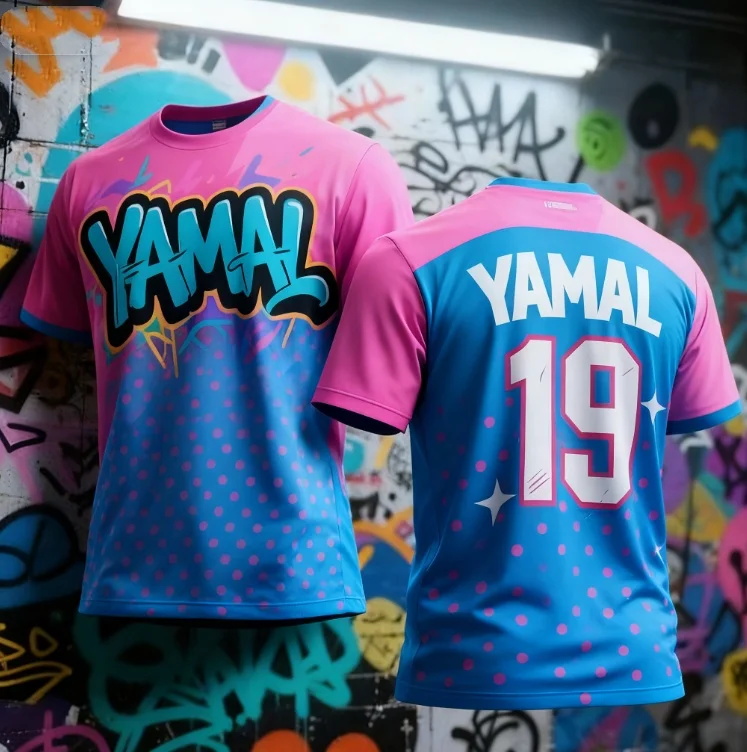 Новый Yamal модный принт для фанатов, памятное издание, спортивный трикотаж для соревнований на открытом воздухе, быстросохнущая дышащая футболка
Новый Yamal модный принт для фанатов, памятное издание, спортивный трикотаж для соревнований на открытом воздухе, быстросохнущая дышащая футболка