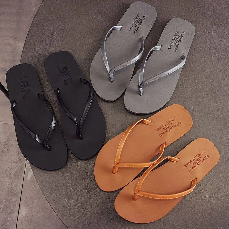 Men's Summer Thong Slippers Casual Beachwear Anti-slip Thick Bottom Sandals Comfortable Breathable Leather Synthetic Outer
Men's Summer Thong Slippers Casual Beachwear Anti-slip Thick Bottom Sandals Comfortable Breathable Leather Synthetic Outer