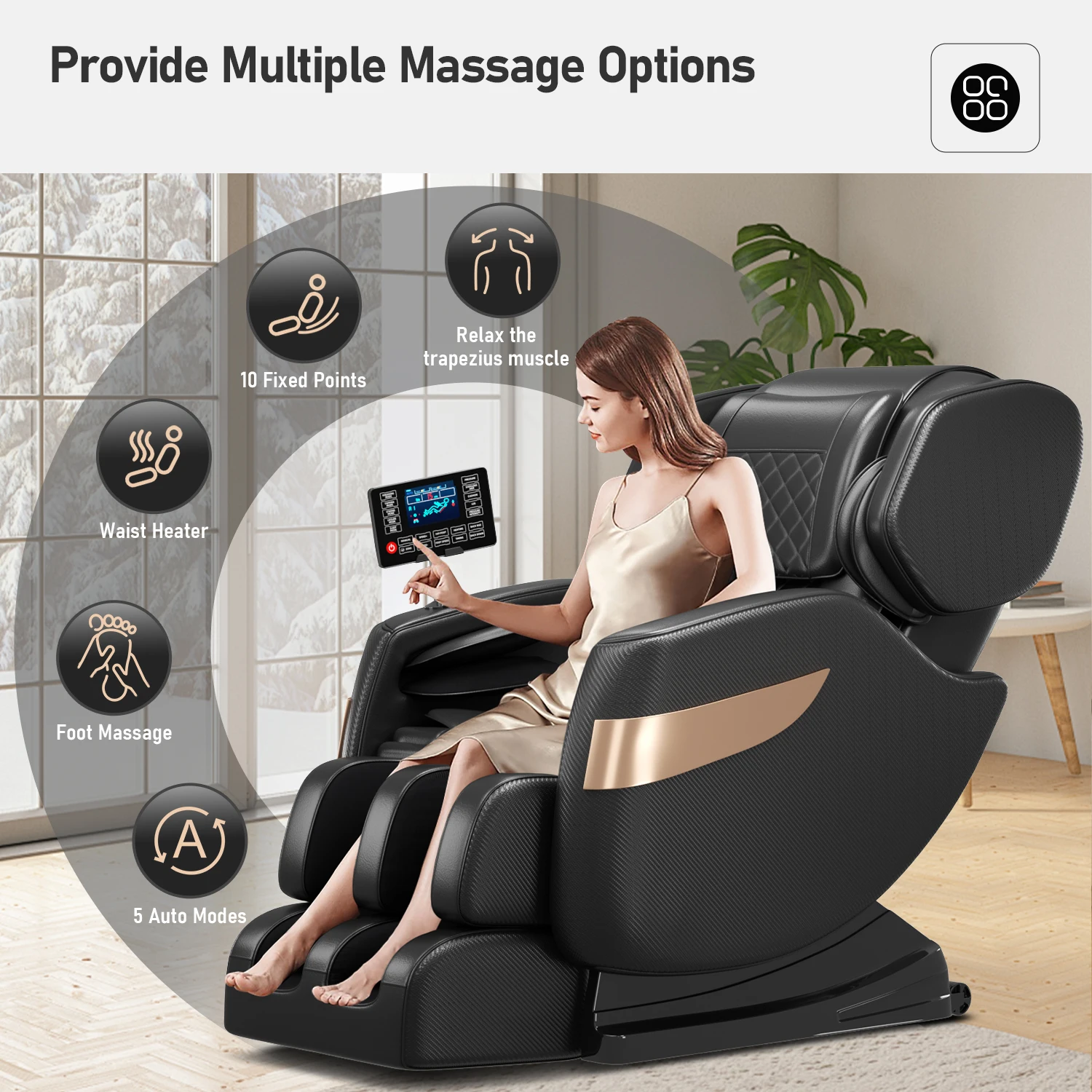 2024 Full Body Massage Chair with Airbags Zero-Gravity, Heat Therapy, and Smart Bluetooth black white
2024 Full Body Massage Chair with Airbags Zero-Gravity, Heat Therapy, and Smart Bluetooth black white
