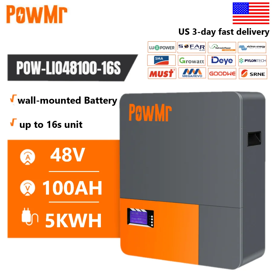 PowMr 48V 100AH 200AH 300AH LiFePO4 Аккумулятор 5/10/15 кВтч Встроенный BMS 6000+ циклов Настенный аккумулятор Система солнечной энергии
PowMr 48V 100AH 200AH 300AH LiFePO4 Аккумулятор 5/10/15 кВтч Встроенный BMS 6000+ циклов Настенный аккумулятор Система солнечной энергии