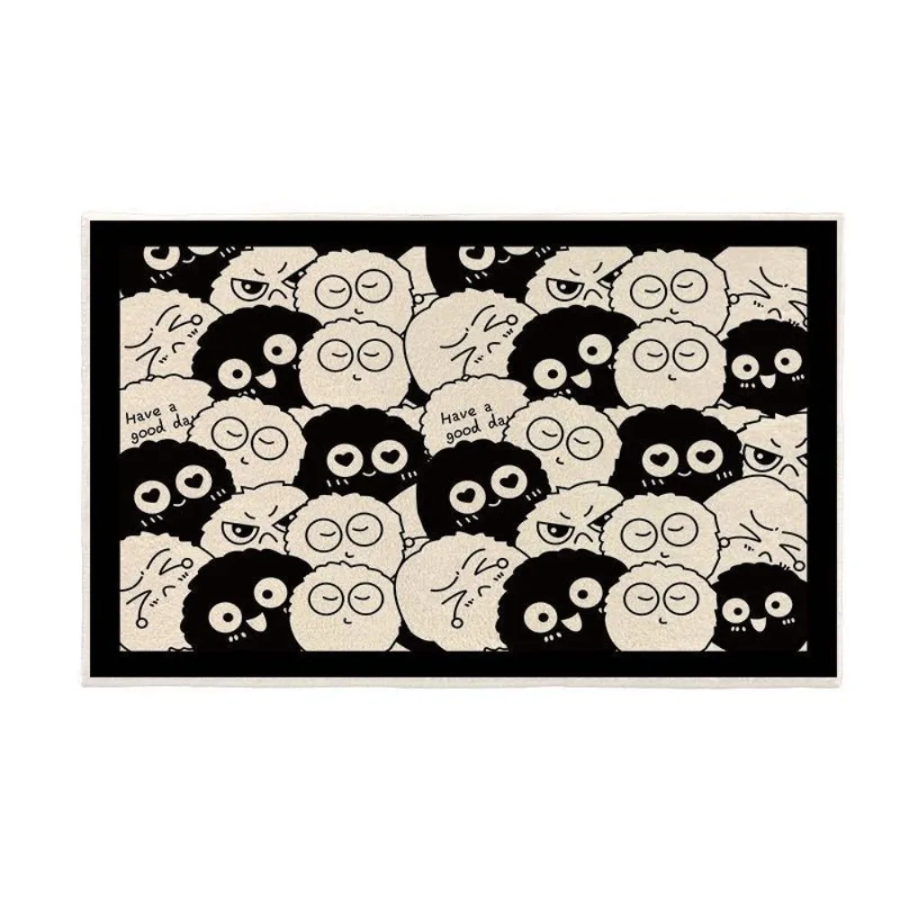 Living room sofa carpet imitation cashmere black and white briquettes floor mat Japanese and Korean cartoon home
Living room sofa carpet imitation cashmere black and white briquettes floor mat Japanese and Korean cartoon home