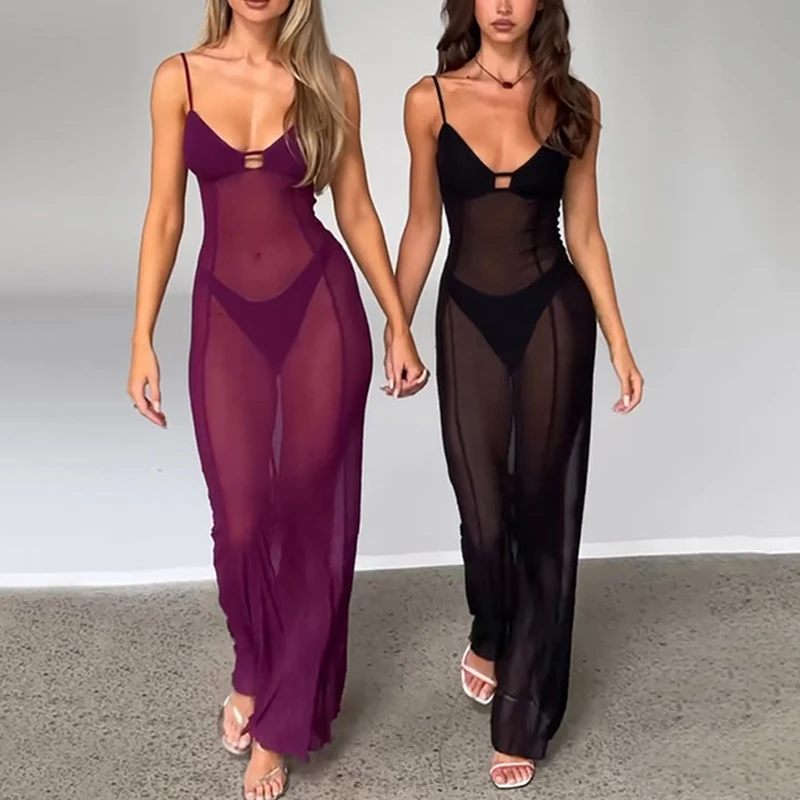 Dresses For Women 2024 Mesh See Through Spaghetti Strap Backless Sexy Casual Party Maxi Dresses Bikini Beach Cover Ups
Dresses For Women 2024 Mesh See Through Spaghetti Strap Backless Sexy Casual Party Maxi Dresses Bikini Beach Cover Ups