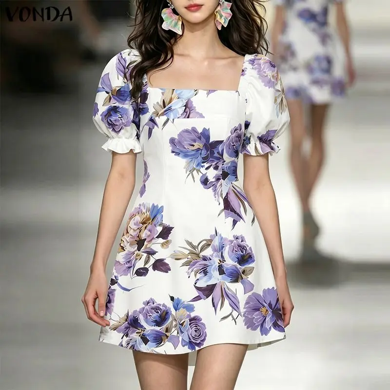 VONDA Plus Size Summer Dresses 2026 Sexy Women Short Sleeve Party Mini Dress Printed Beach Sundress Casual Loose Robe A-Line
VONDA Plus Size Summer Dresses 2026 Sexy Women Short Sleeve Party Mini Dress Printed Beach Sundress Casual Loose Robe A-Line