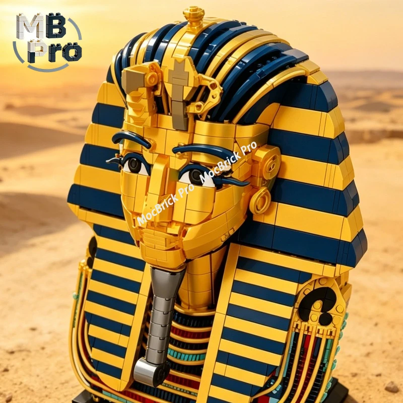 80027 Simulation Pharaoh Golden Mask Head Sculpt, High Difficulty Assembly Blocks Collectible Display Model
80027 Simulation Pharaoh Golden Mask Head Sculpt, High Difficulty Assembly Blocks Collectible Display Model