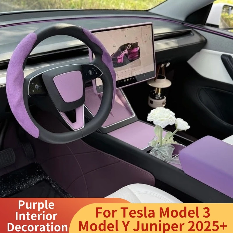 Rear Air Vent Protective Cover for Tesla Model Y Juniper Model 3 Center Console Panel Purple Trim for Women Car Interior Decor
Rear Air Vent Protective Cover for Tesla Model Y Juniper Model 3 Center Console Panel Purple Trim for Women Car Interior Decor