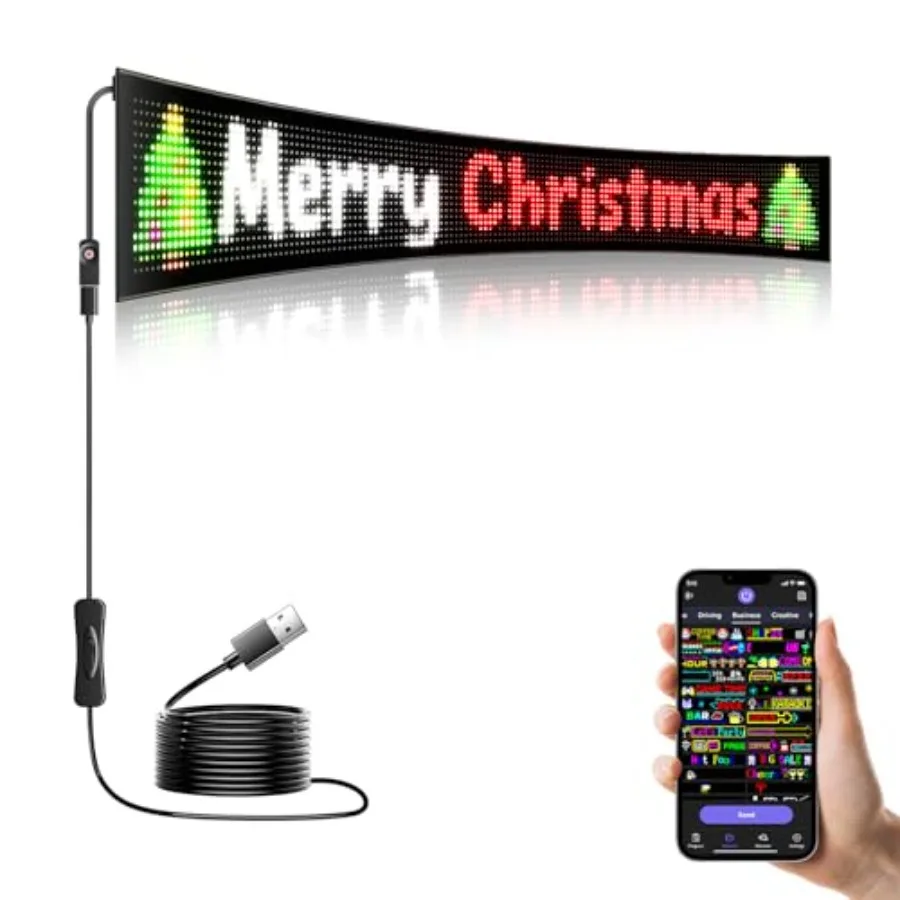 LED Sign APP Control DIY Programmable Custom Waterproof Flexible USB 5V 2A LED Open Sign Scrolling Stationary Display for Windo
LED Sign APP Control DIY Programmable Custom Waterproof Flexible USB 5V 2A LED Open Sign Scrolling Stationary Display for Windo