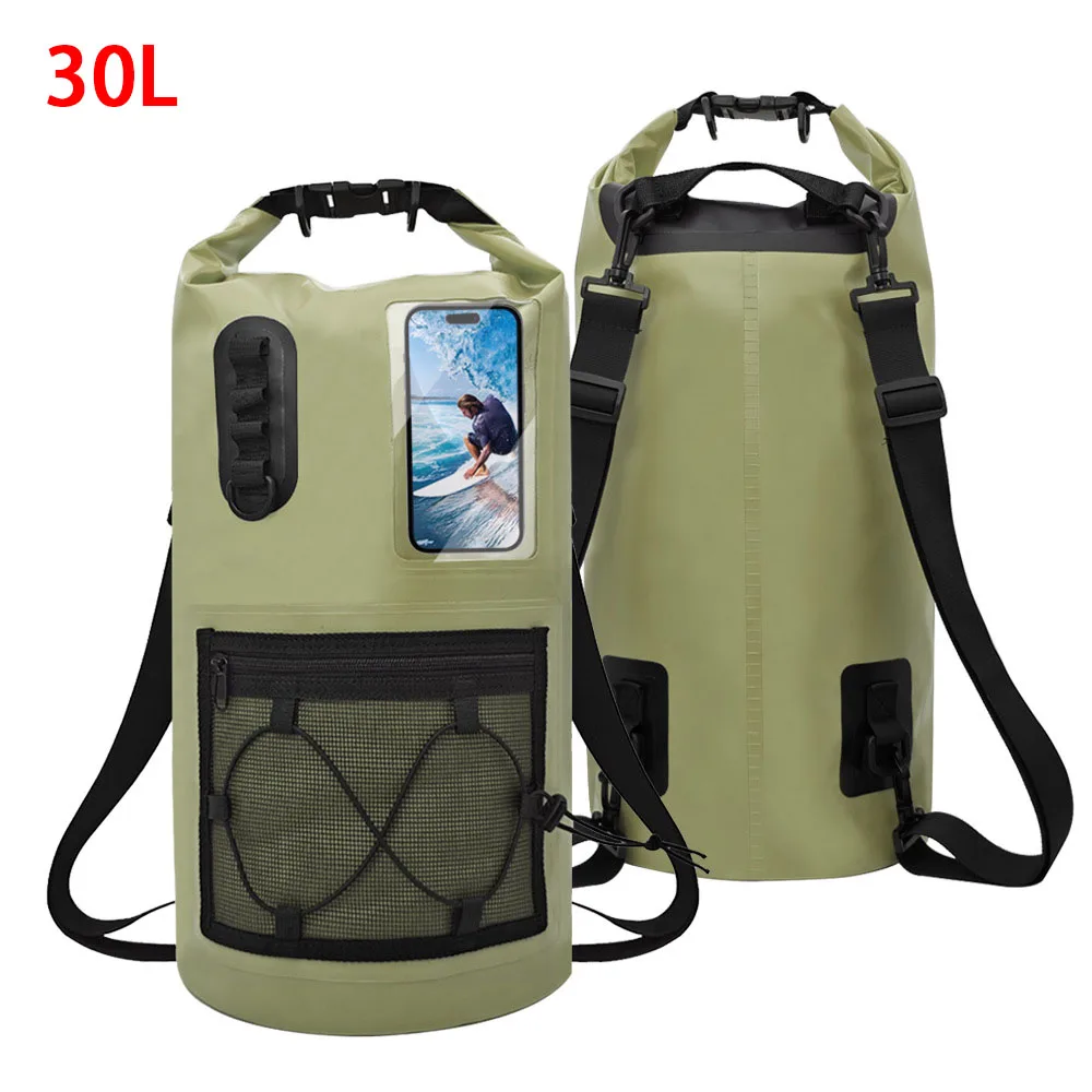  20L/30L Roll Top Waterproof Dry Bag with Phone Window Beach Bucket Bag Outdoor Hiking Boating Camping & Swimming Backpack
20L/30L Roll Top Waterproof Dry Bag with Phone Window Beach Bucket Bag Outdoor Hiking Boating Camping & Swimming Backpack
