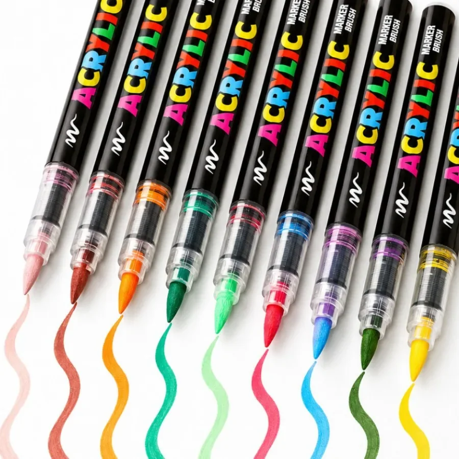 12-72 Colors Acrylic Paint Markers Brush Tip Waterproof Quick Dry for Rock Glass Ceramic Wood Canvas Fabric DIY Craft Art Gift
12-72 Colors Acrylic Paint Markers Brush Tip Waterproof Quick Dry for Rock Glass Ceramic Wood Canvas Fabric DIY Craft Art Gift