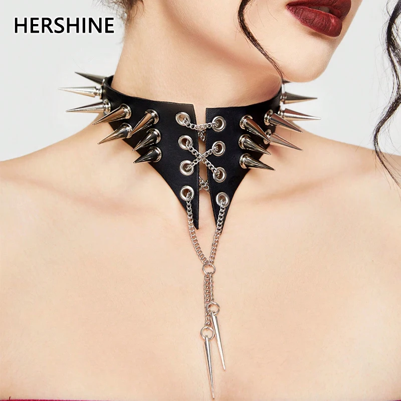 HERSHINE Women's Fashionable and Sexy Black Studded Chain Choker, Y2K Gothic, Punk, Rock, and Hip Hop Accessory,spring,summer
HERSHINE Women's Fashionable and Sexy Black Studded Chain Choker, Y2K Gothic, Punk, Rock, and Hip Hop Accessory,spring,summer