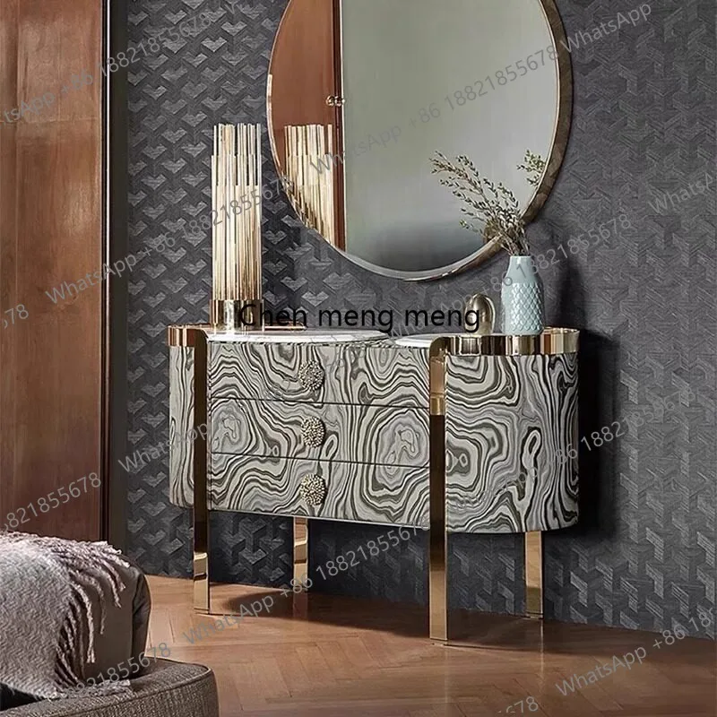 Light luxury dining side cabinet, living room home marble wall storage decoration entrance cabinet
Light luxury dining side cabinet, living room home marble wall storage decoration entrance cabinet