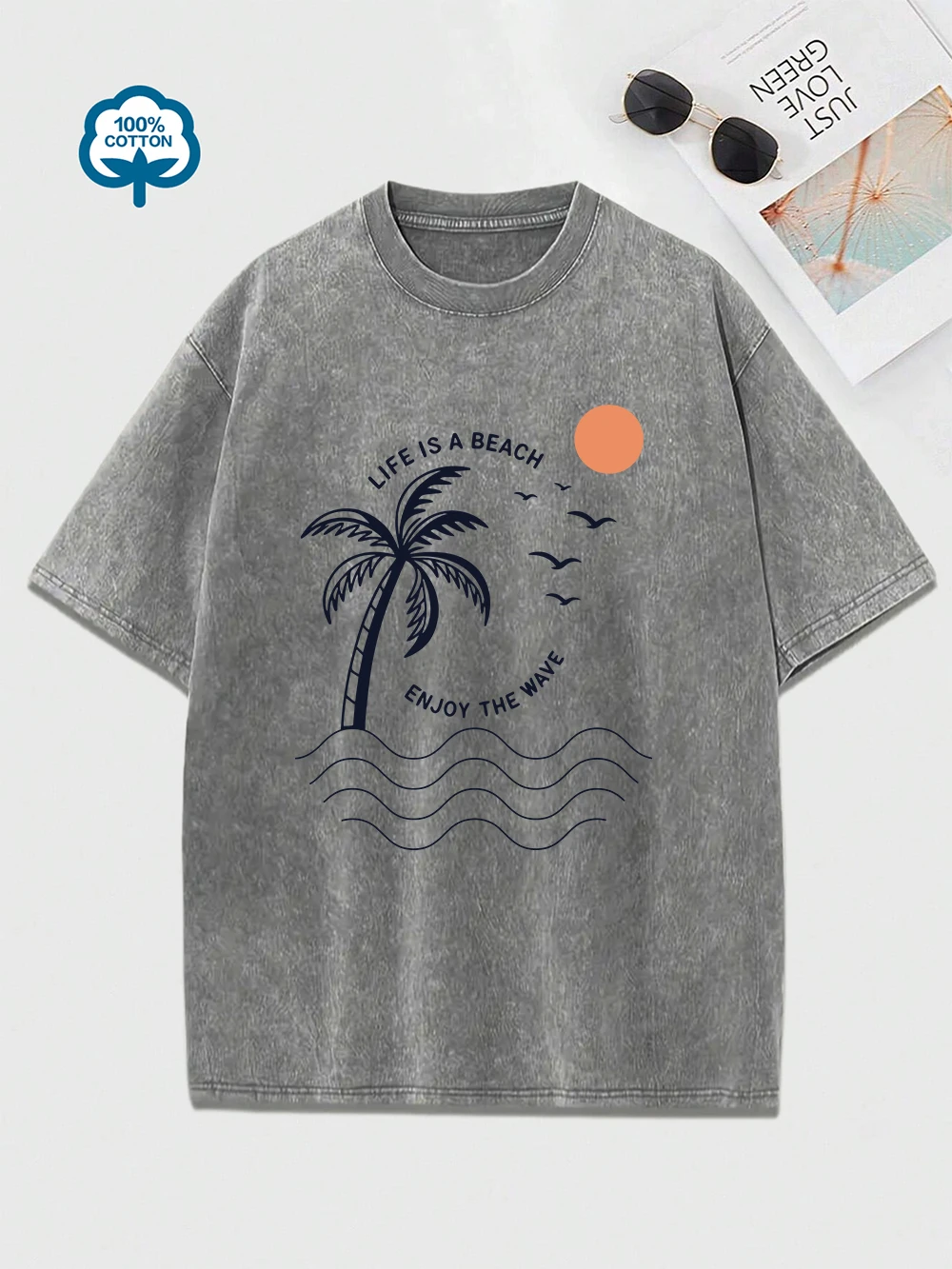 Life Is A Beach Enjoy The Wave Prints Washed T-Shirt Women Cotton Oversize Tops Street Distressed O-Neck T Shirt Summer Clothes
Life Is A Beach Enjoy The Wave Prints Washed T-Shirt Women Cotton Oversize Tops Street Distressed O-Neck T Shirt Summer Clothes
