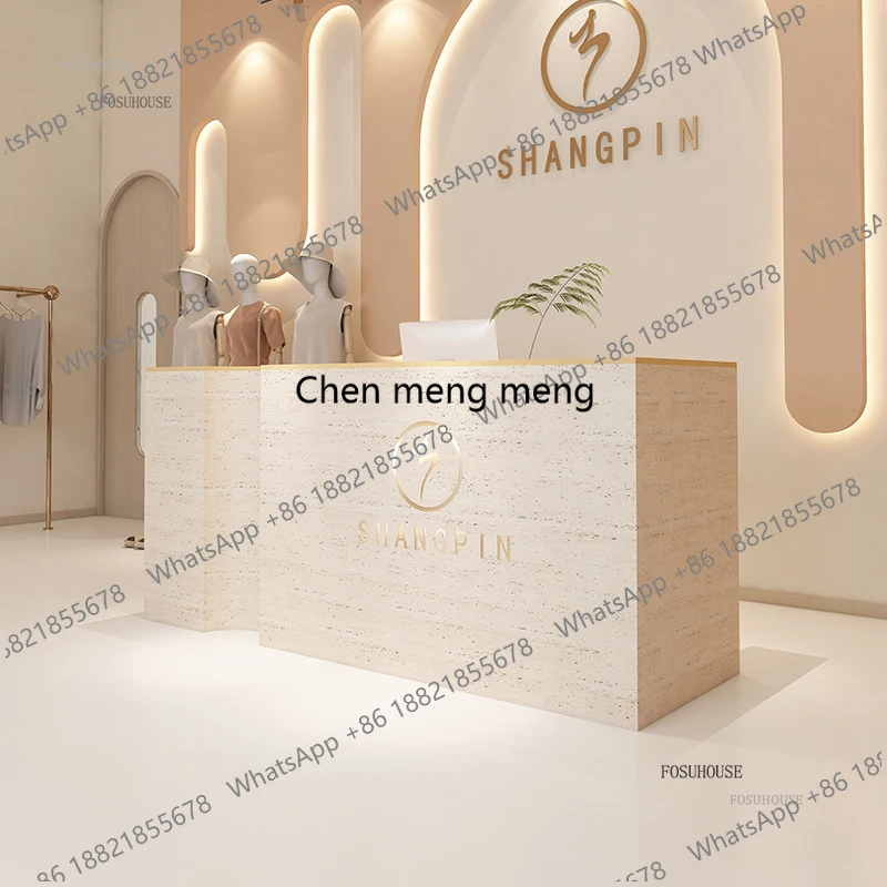 Nordic High-end Reception Desk Bar Reception Counter Desk Light Luxury Designer Clothing Store Beauty Salon Small ShopzE5556
Nordic High-end Reception Desk Bar Reception Counter Desk Light Luxury Designer Clothing Store Beauty Salon Small ShopzE5556