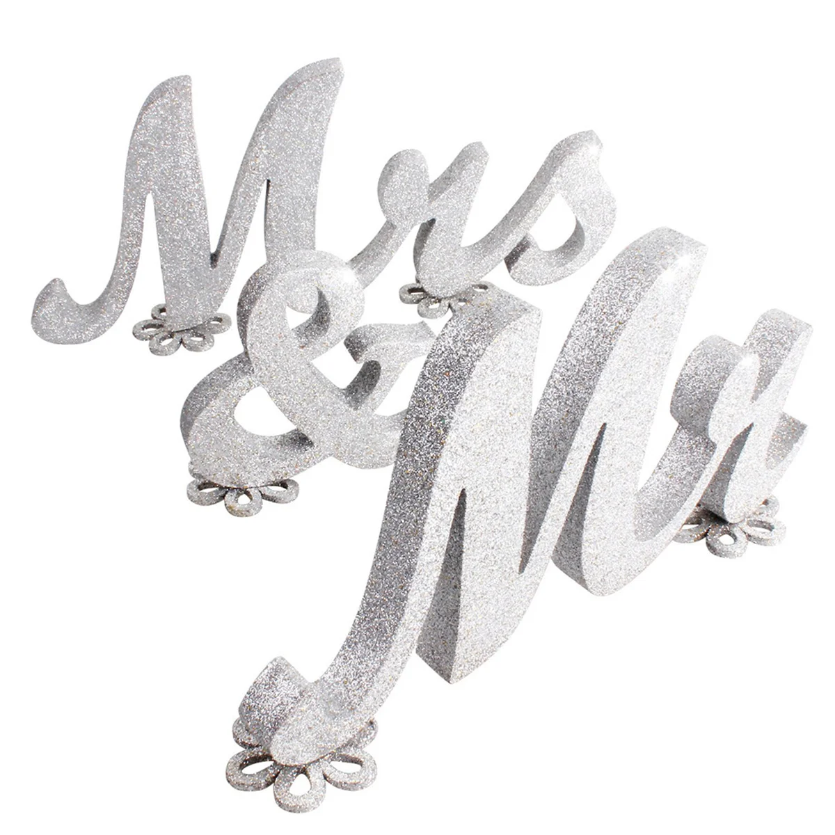 Mr and Mrs Wooden Sign Silver Glitter Table Decoration for Wedding Party Favors Freestanding Wedding Decorations
Mr and Mrs Wooden Sign Silver Glitter Table Decoration for Wedding Party Favors Freestanding Wedding Decorations